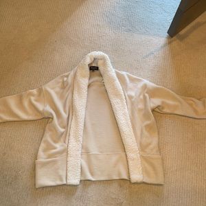 Selling Splendid cream cardigan with a fuzzy trim in size small! ONLY WORN ONCE!